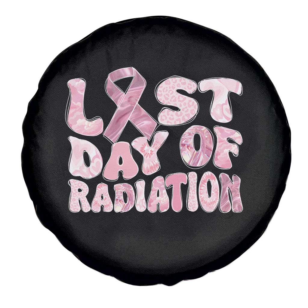Pink Breast Cancer Chemotherapy Spare Tire Cover Last Day Of Radiation Pink Ribbon TS09 Print Your Wear