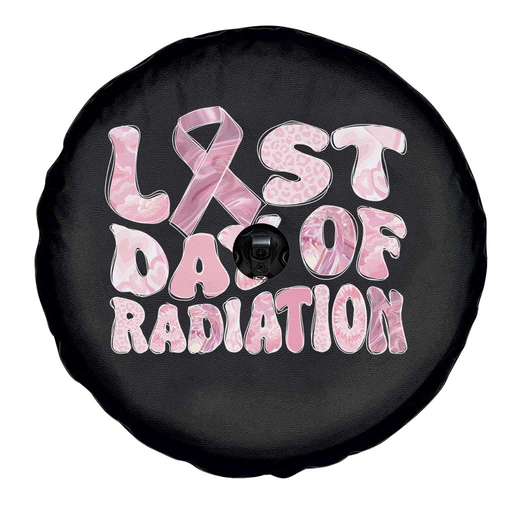 Pink Breast Cancer Chemotherapy Spare Tire Cover Last Day Of Radiation Pink Ribbon TS09 Print Your Wear