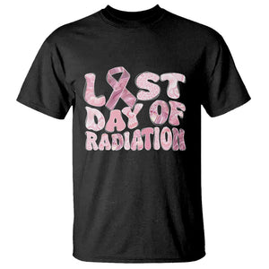 Pink Breast Cancer Chemotherapy T Shirt Last Day Of Radiation Pink Ribbon TS09 Black Print Your Wear