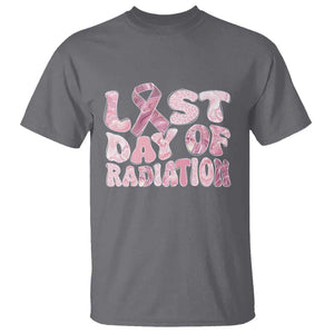 Pink Breast Cancer Chemotherapy T Shirt Last Day Of Radiation Pink Ribbon TS09 Charcoal Print Your Wear