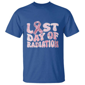 Pink Breast Cancer Chemotherapy T Shirt Last Day Of Radiation Pink Ribbon TS09 Royal Blue Print Your Wear