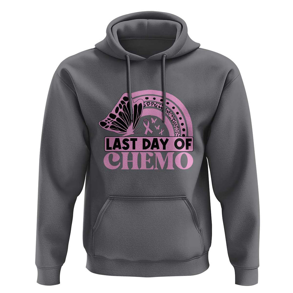 Breast Cancer Chemotherapy Hoodie Last Day Of Chemo Pink Ribbon TS09 Charcoal Print Your Wear