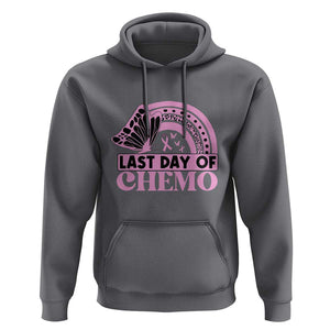 Breast Cancer Chemotherapy Hoodie Last Day Of Chemo Pink Ribbon TS09 Charcoal Print Your Wear