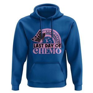 Breast Cancer Chemotherapy Hoodie Last Day Of Chemo Pink Ribbon TS09 Royal Blue Print Your Wear