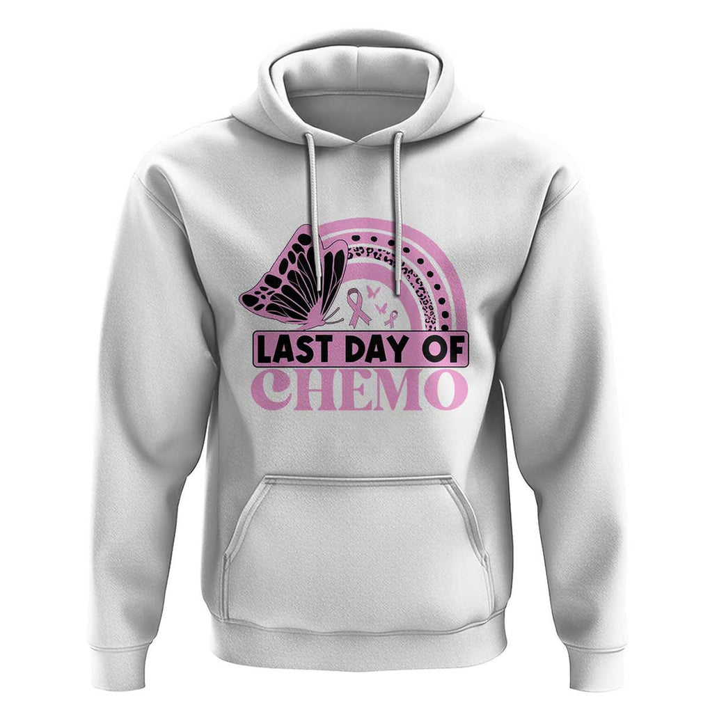 Breast Cancer Chemotherapy Hoodie Last Day Of Chemo Pink Ribbon TS09 White Print Your Wear