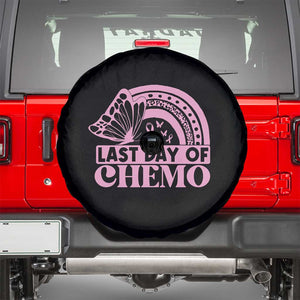 Breast Cancer Chemotherapy Spare Tire Cover Last Day Of Chemo Pink Ribbon TS09 Black Print Your Wear