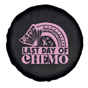 Breast Cancer Chemotherapy Spare Tire Cover Last Day Of Chemo Pink Ribbon TS09 Print Your Wear