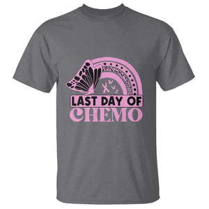 Breast Cancer Chemotherapy T Shirt Last Day Of Chemo Pink Ribbon TS09 Charcoal Print Your Wear