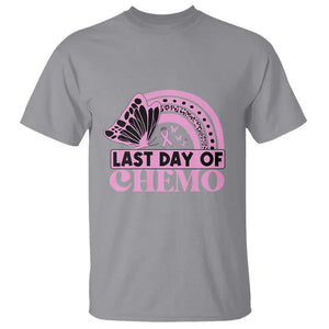 Breast Cancer Chemotherapy T Shirt Last Day Of Chemo Pink Ribbon TS09 Sport Gray Print Your Wear