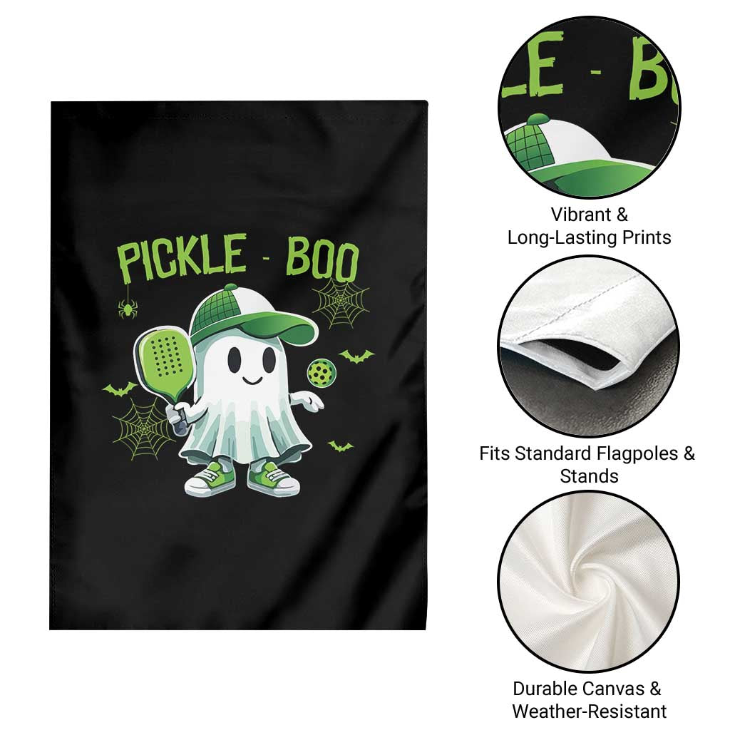 Halloween Pickleball Garden Flag Pickle Boo Cute Ghost TS09 Print Your Wear