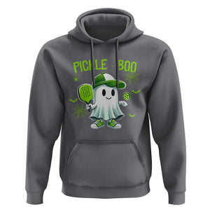 Halloween Pickleball Hoodie Pickle Boo Cute Ghost TS09 Charcoal Print Your Wear