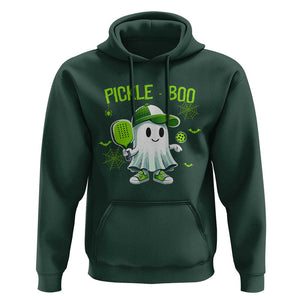 Halloween Pickleball Hoodie Pickle Boo Cute Ghost TS09 Dark Forest Green Print Your Wear