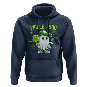 Halloween Pickleball Hoodie Pickle Boo Cute Ghost TS09 Navy Print Your Wear