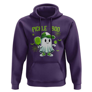 Halloween Pickleball Hoodie Pickle Boo Cute Ghost TS09 Purple Print Your Wear
