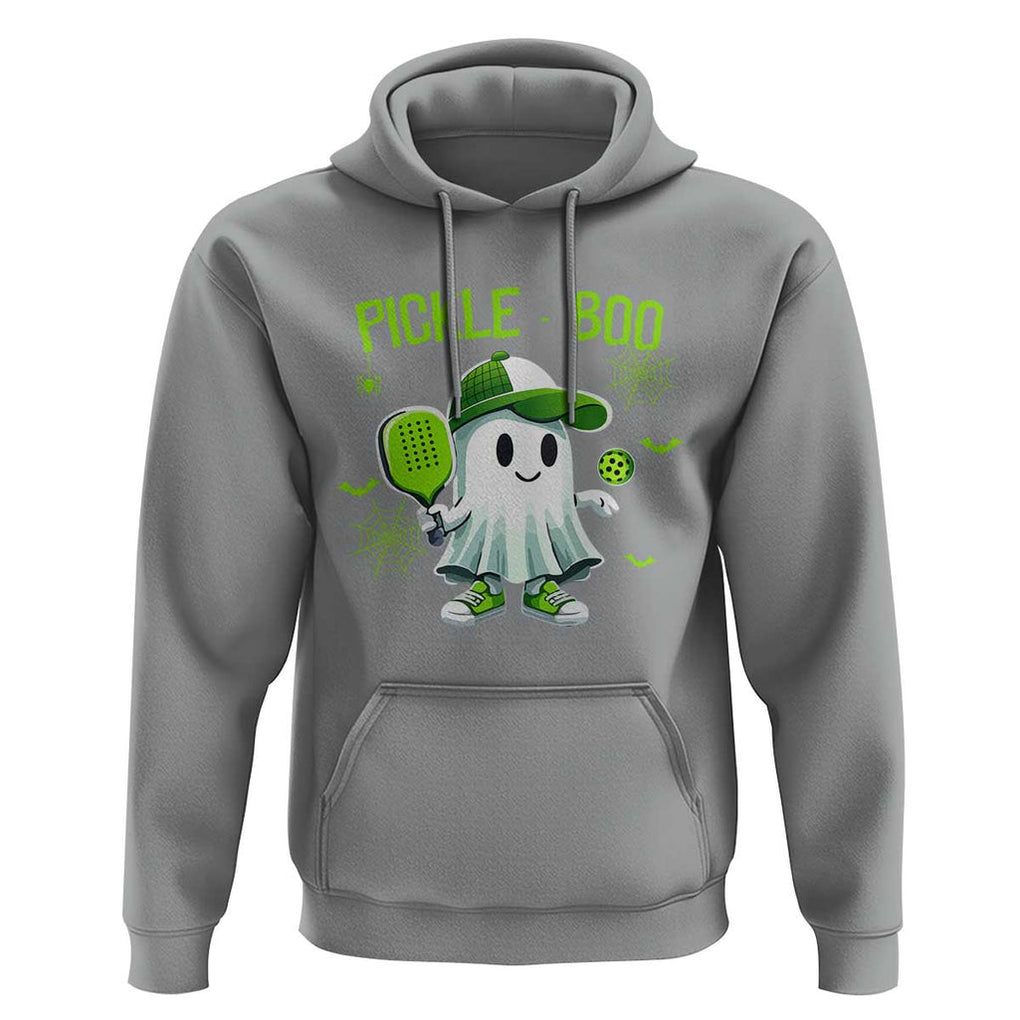 Halloween Pickleball Hoodie Pickle Boo Cute Ghost TS09 Sport Gray Print Your Wear