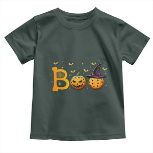 Halloween Pickleball Baby Shirt Boo Pickle Ball Witch Pumpkin TS09 Dark Forest Green Print Your Wear