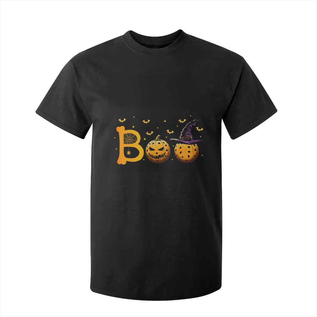 Halloween Pickleball T Shirt For Kid Boo Pickle Ball Witch Pumpkin TS09 Black Print Your Wear