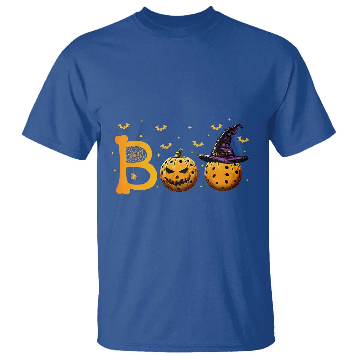Halloween Pickleball T Shirt Boo Pickle Ball Witch Pumpkin TS09 Royal Blue Print Your Wear