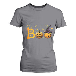 Halloween Pickleball T Shirt For Women Boo Pickle Ball Witch Pumpkin TS09 Charcoal Print Your Wear