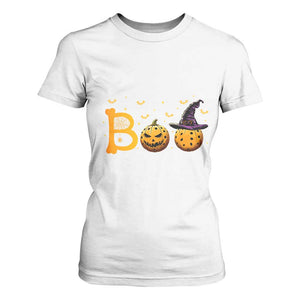 Halloween Pickleball T Shirt For Women Boo Pickle Ball Witch Pumpkin TS09 White Print Your Wear