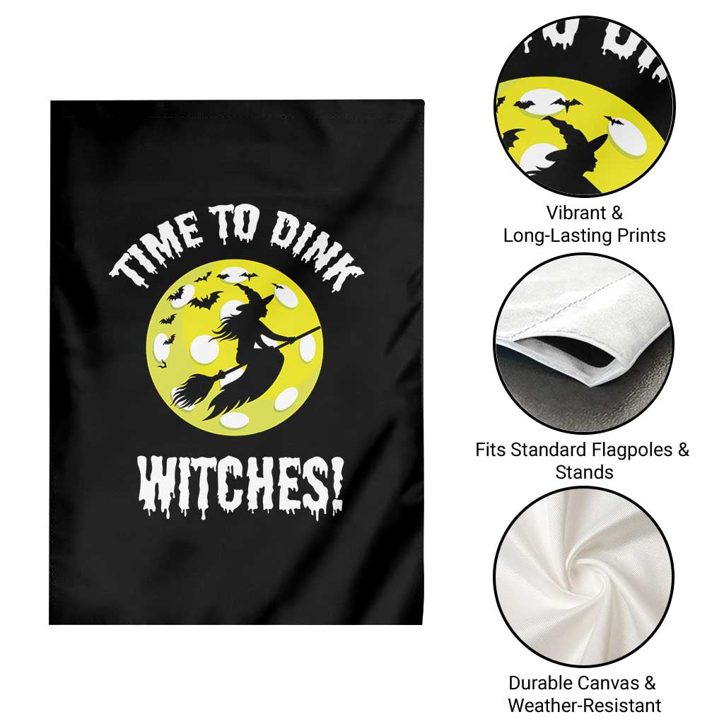 Halloween Pickleball Garden Flag Time To Dink Witches TS09 Print Your Wear