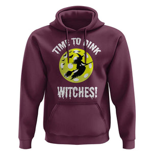 Halloween Pickleball Hoodie Time To Dink Witches TS09 Maroon Print Your Wear