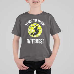 Halloween Pickleball T Shirt For Kid Time To Dink Witches TS09 Dark Chocolate Print Your Wear
