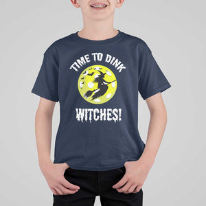 Halloween Pickleball T Shirt For Kid Time To Dink Witches TS09 Navy Print Your Wear