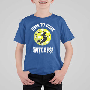 Halloween Pickleball T Shirt For Kid Time To Dink Witches TS09 Royal Blue Print Your Wear