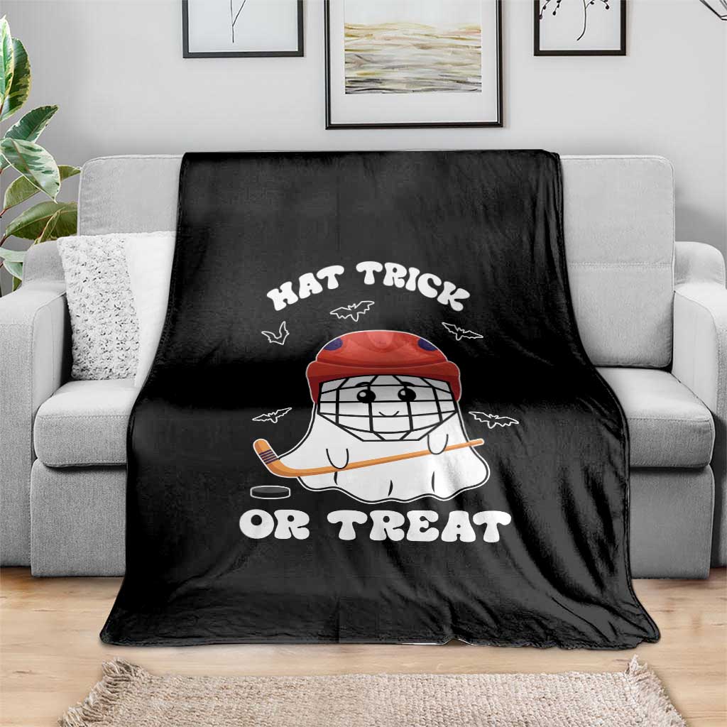 Halloween Hockey Throw Blanket Hat Trick Or Treat Ghost Player TS09 Print Your Wear