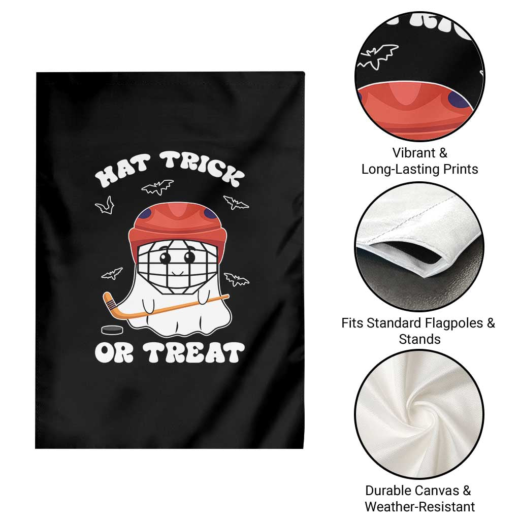 Halloween Hockey Garden Flag Hat Trick Or Treat Ghost Player TS09 Print Your Wear