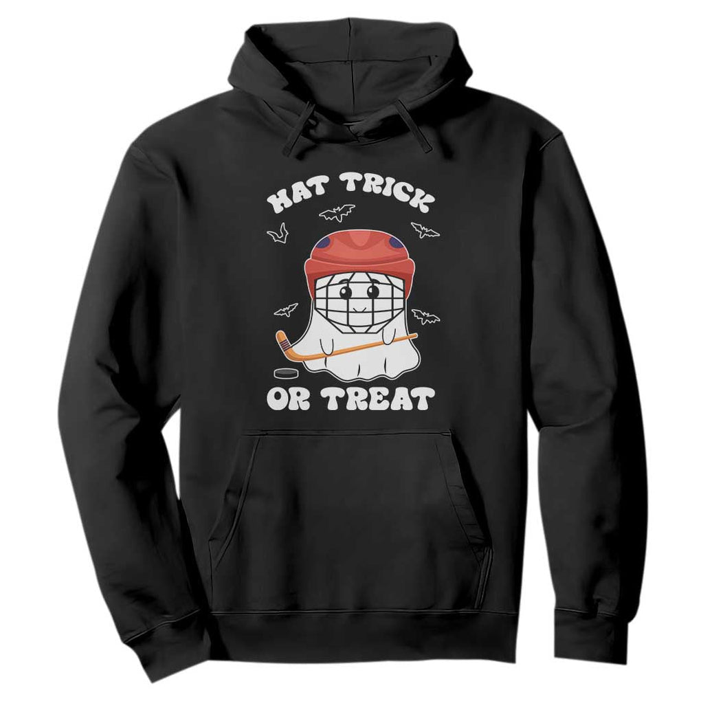 Halloween Hockey Hoodie Hat Trick Or Treat Ghost Player TS09 Black Print Your Wear