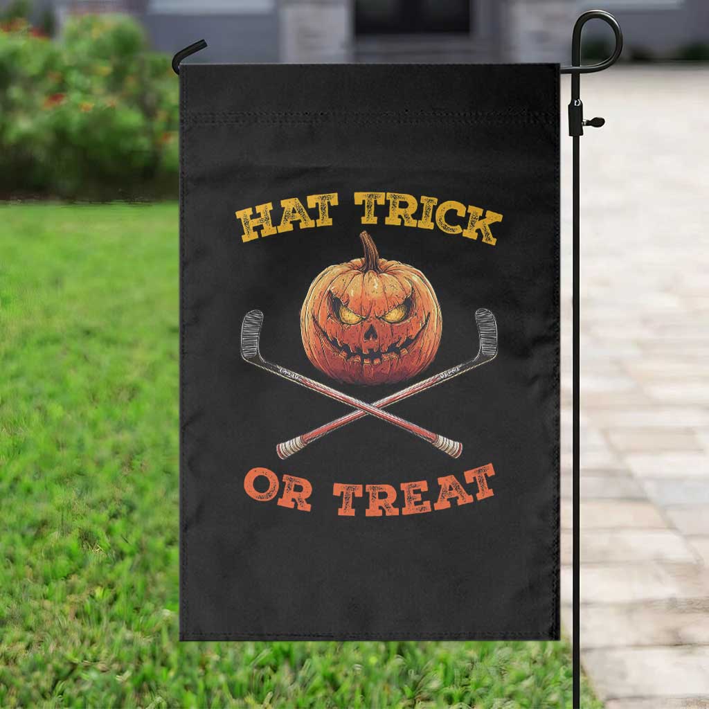 Halloween Hockey Garden Flag Hat Trick Or Treat Pumpkin Player TS09 Print Your Wear
