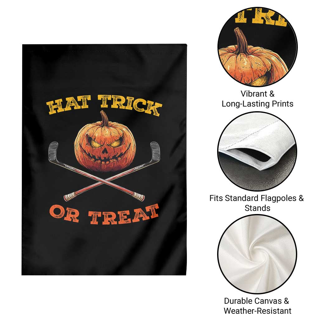Halloween Hockey Garden Flag Hat Trick Or Treat Pumpkin Player TS09 Print Your Wear