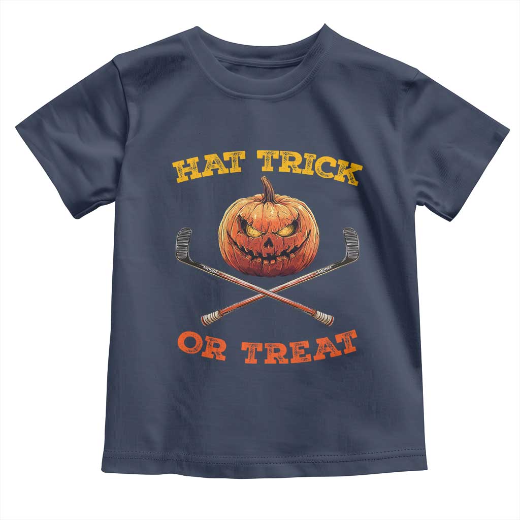 Halloween Hockey Baby Shirt Hat Trick Or Treat Pumpkin Player TS09 Navy Print Your Wear
