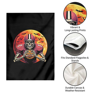 Halloween Football Garden Flag Spooky Skeleton Player TS09 Print Your Wear