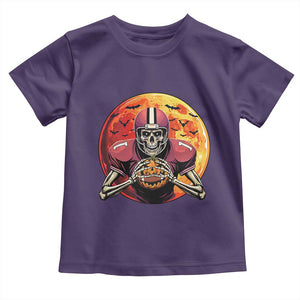 Halloween Football Baby Shirt Spooky Skeleton Player TS09 Purple Print Your Wear