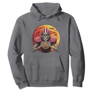 Halloween Football Hoodie Spooky Skeleton Player TS09 Charcoal Print Your Wear