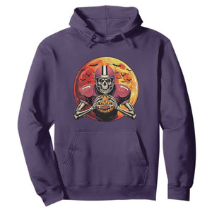 Halloween Football Hoodie Spooky Skeleton Player TS09 Purple Print Your Wear