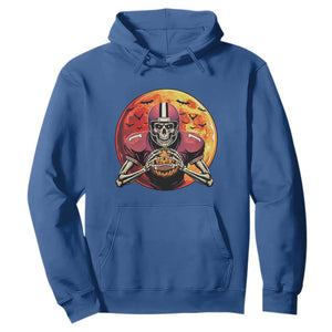 Halloween Football Hoodie Spooky Skeleton Player TS09 Royal Blue Print Your Wear