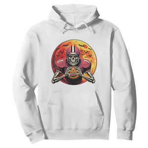 Halloween Football Hoodie Spooky Skeleton Player TS09 White Print Your Wear