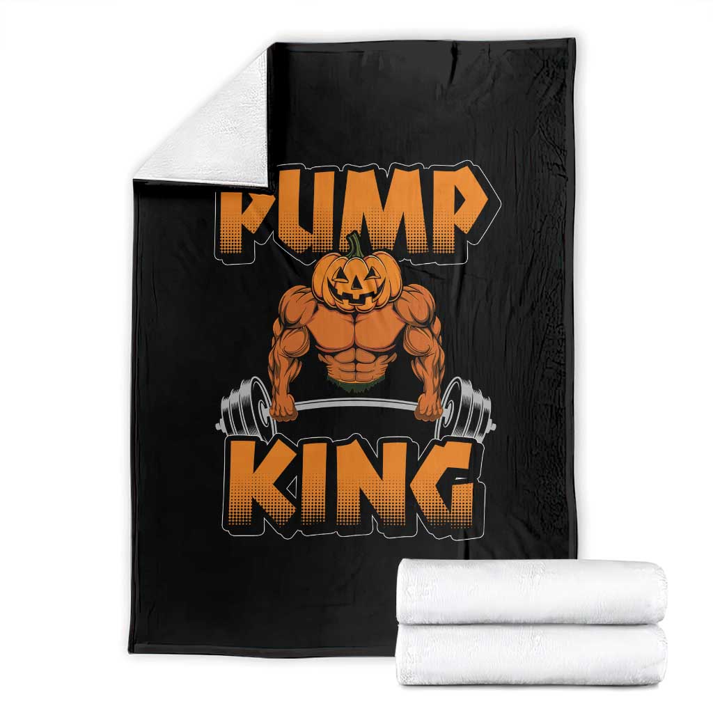 Funny Halloween Gymer Throw Blanket Pump King Gym Workout Pumpkin TS09 Black Print Your Wear