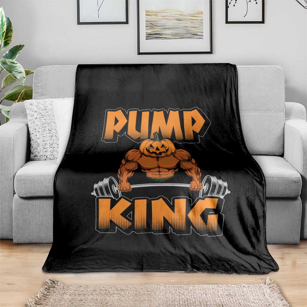 Funny Halloween Gymer Throw Blanket Pump King Gym Workout Pumpkin TS09 Print Your Wear