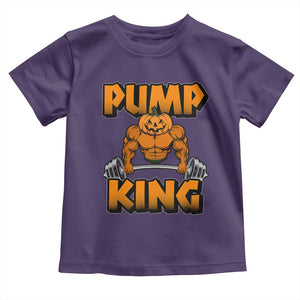 Funny Halloween Gymer Baby Shirt Pump King Gym Workout Pumpkin TS09 Purple Print Your Wear