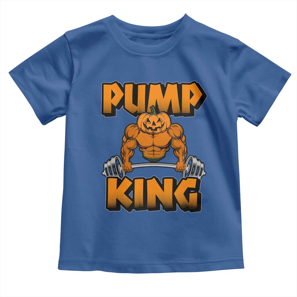 Funny Halloween Gymer Baby Shirt Pump King Gym Workout Pumpkin TS09 Royal Blue Print Your Wear