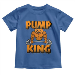 Funny Halloween Gymer Baby Shirt Pump King Gym Workout Pumpkin TS09 Royal Blue Print Your Wear