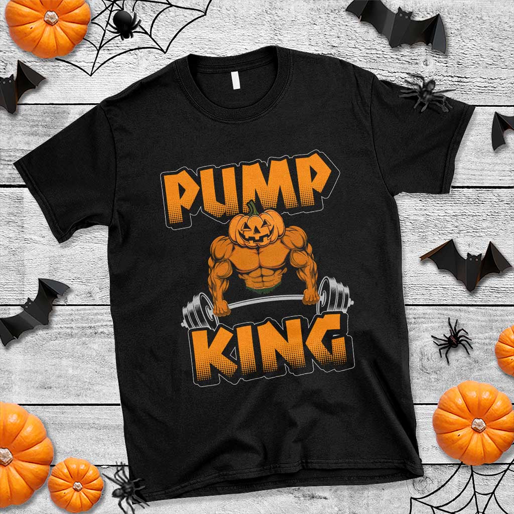 Funny Halloween Gymer T Shirt Pump King Gym Workout Pumpkin TS09 Black Print Your Wear