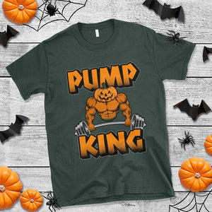 Funny Halloween Gymer T Shirt Pump King Gym Workout Pumpkin TS09 Dark Forest Green Print Your Wear