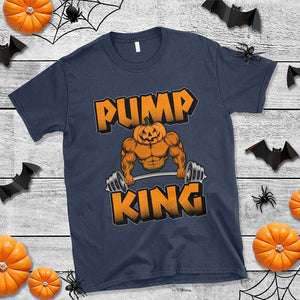 Funny Halloween Gymer T Shirt Pump King Gym Workout Pumpkin TS09 Navy Print Your Wear