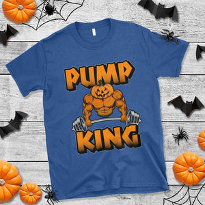 Funny Halloween Gymer T Shirt Pump King Gym Workout Pumpkin TS09 Royal Blue Print Your Wear
